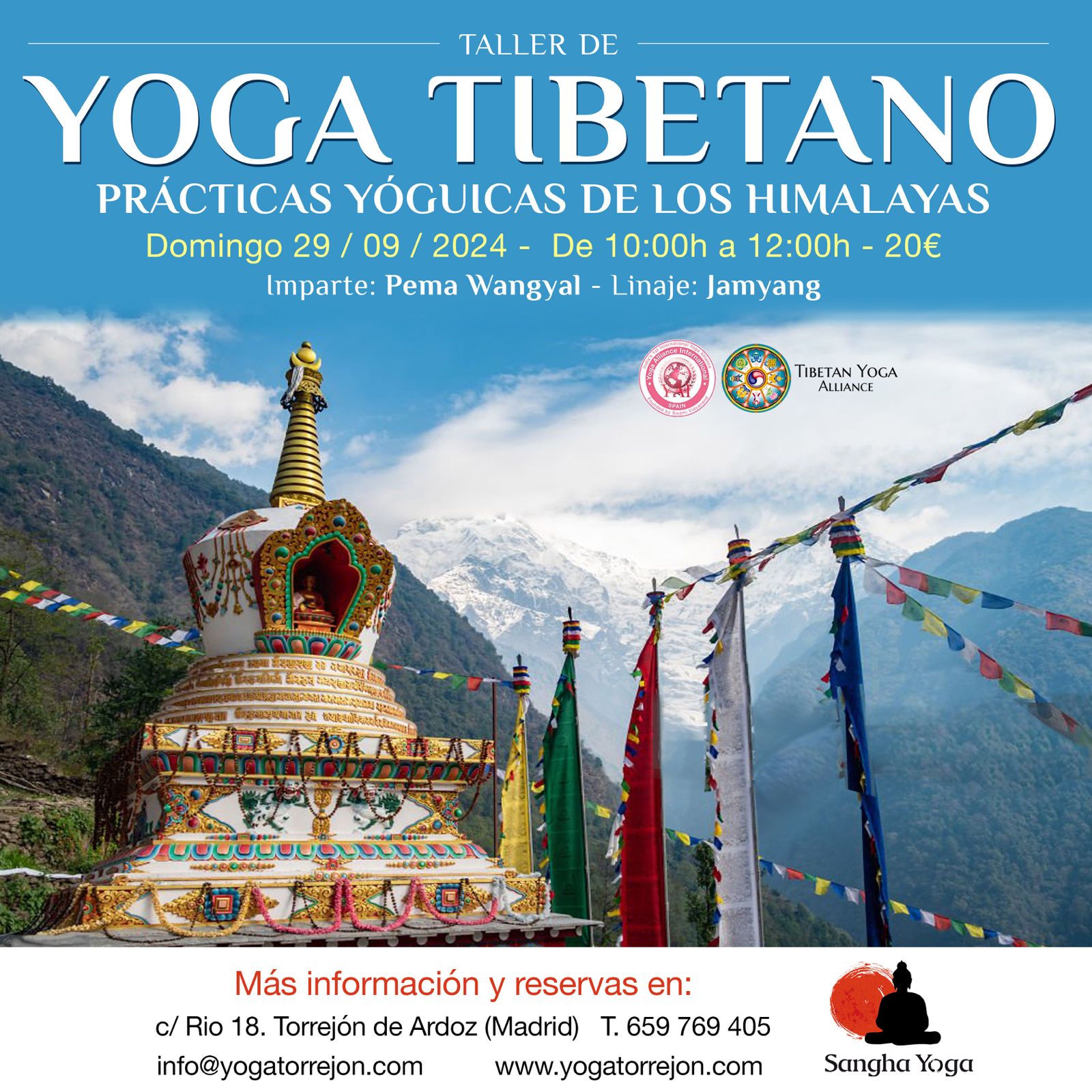 Taller yoga tibetano en Madrid